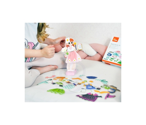 VIGA Drewniana Układanka Magnetyczna Ubieranka Edukacyjna