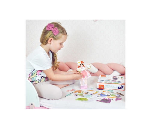 VIGA Drewniana Układanka Magnetyczna Ubieranka Edukacyjna