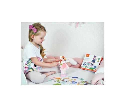 VIGA Drewniana Układanka Magnetyczna Ubieranka Edukacyjna