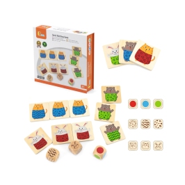 VIGA Drewniana Układanka Gra w  Szybkie Dopasowanie 27 el.