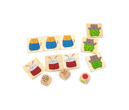 VIGA Drewniana Układanka Gra w  Szybkie Dopasowanie 27 el.