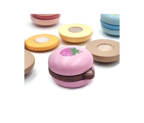 VIGA PolarB Drewniane Ciastka Ciasteczka Cukiernia Zestaw Makaroników