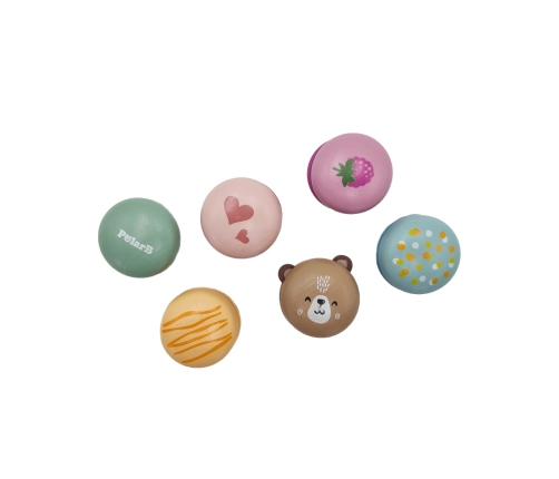 VIGA PolarB Drewniane Ciastka Ciasteczka Cukiernia Zestaw Makaroników