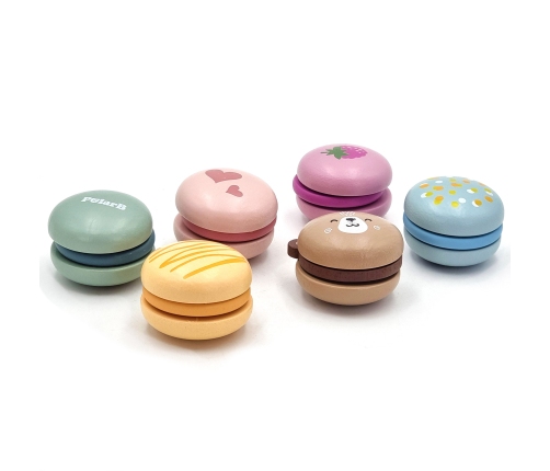 VIGA PolarB Drewniane Ciastka Ciasteczka Cukiernia Zestaw Makaroników