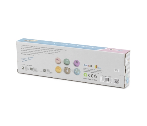 VIGA PolarB Drewniane Ciastka Ciasteczka Cukiernia Zestaw Makaroników