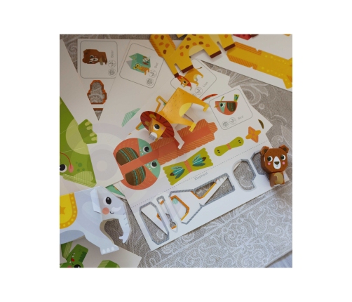 WOOPIE ART&FUN Zestaw Kreatywny Origami 3D Zrób to Sam 10 Zwierzaków