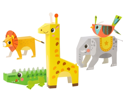 WOOPIE ART&FUN Zestaw Kreatywny Origami 3D Zrób to Sam 10 Zwierzaków