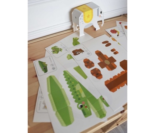 WOOPIE ART&FUN Zestaw Kreatywny Origami 3D Zrób to Sam 10 Zwierzaków