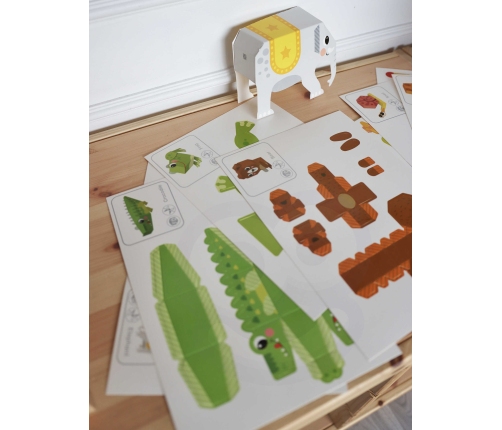 WOOPIE ART&FUN Zestaw Kreatywny Origami 3D Zrób to Sam 10 Zwierzaków