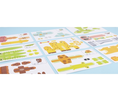 WOOPIE ART&FUN Zestaw Kreatywny Origami 3D Zrób to Sam 10 Zwierzaków