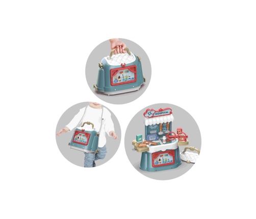 WOOPIE Zestaw Małego Lekarza Walizka 3w1 Torba 21 el.