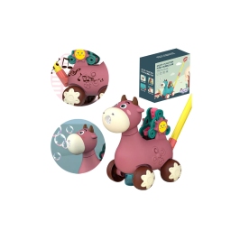 WOOPIE Pchacz Krówka do Pchania z Dźwiękiem i Bańkami Mydlanymi Różowa WOOPIE Pchacz Krówka do Pchania z Dźwiękiem i Bańkami Mydlanymi Różowa