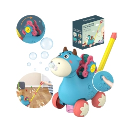 WOOPIE Pchacz Krówka do Pchania z Dźwiękiem i Bańkami Mydlanymi Niebieska WOOPIE Pchacz Krówka do Pchania z Dźwiękiem i Bańkami Mydlanymi Niebieska