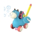 WOOPIE Pchacz Krówka do Pchania z Dźwiękiem i Bańkami Mydlanymi Niebieska