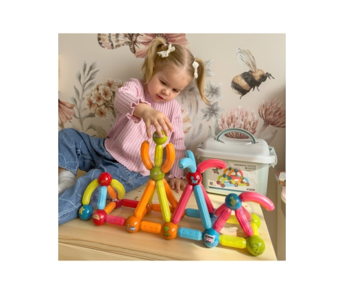 WOOPIE Magnetyczne Klocki Konstrukcyjne Edukacyjne 52 el.