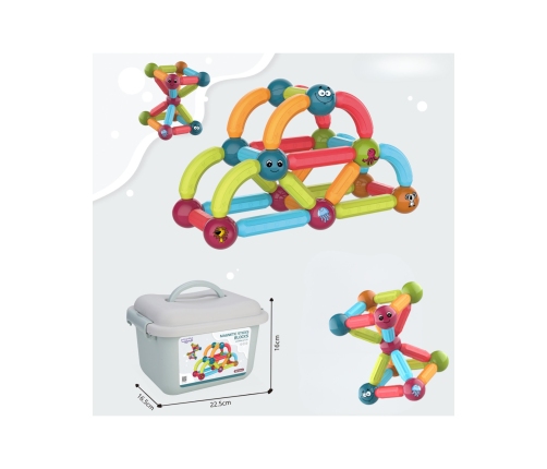 WOOPIE Magnetyczne Klocki Konstrukcyjne Edukacyjne 52 el.