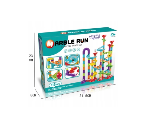 WOOPIE Kulodrom Tor Kulkowy Zestaw Spirala 113 el.