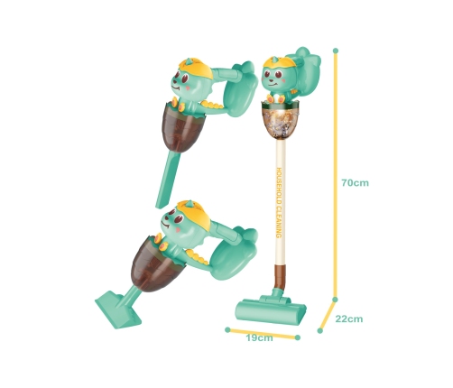WOOPIE Interaktywny Odkurzacz Dino 3w1 Funkcja Ssania Światło Dźwięk