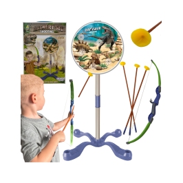 WOOPIE Zestaw Małego Łucznika Dinozaury Łuk Strzały Tarcza 32 el.
