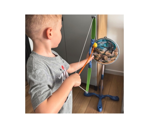 WOOPIE Zestaw Małego Łucznika Dinozaury Łuk Strzały Tarcza 32 el.