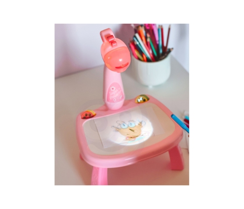 WOOPIE Tablica do Rysowania Projektor Różowa Żyrafa + Flamastry