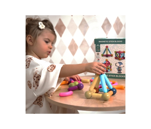 WOOPIE Magnetic Educational Construction Blocks Large Thick 38 pcs.