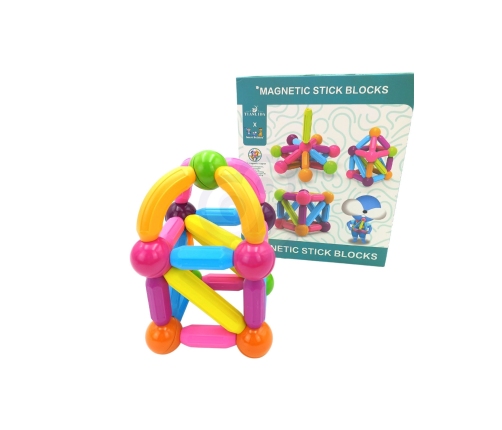 WOOPIE Magnetic Educational Construction Blocks Large Thick 38 pcs.