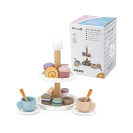 VIGA PolarB Patera drewniana z Babeczkami Ciasteczkami Kawą zestaw 15 akc