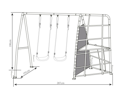 AXI Rodzinne Centrum Sportowe Huśtawki Siatka do Wspinaczki