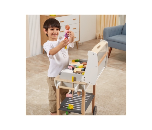 VIGA Duży Drewniany Grill dla Dzieci + 47  Akcesoriów