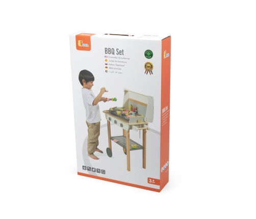 VIGA Duży Drewniany Grill dla Dzieci + 47  Akcesoriów