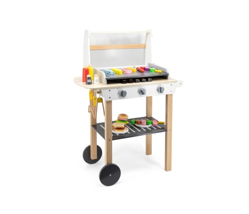 VIGA Duży Drewniany Grill dla Dzieci + 47  Akcesoriów