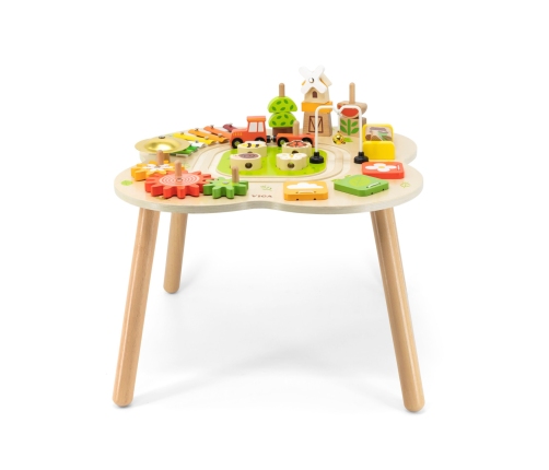 VIGA PolarB Stół Stolik Edukacyjny Aktywności Piramidka Cymbałki Sensoryka Montessori