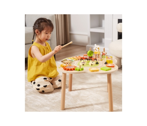 VIGA PolarB Stół Stolik Edukacyjny Aktywności Piramidka Cymbałki Sensoryka Montessori