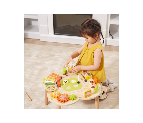 VIGA PolarB Stół Stolik Edukacyjny Aktywności Piramidka Cymbałki Sensoryka Montessori
