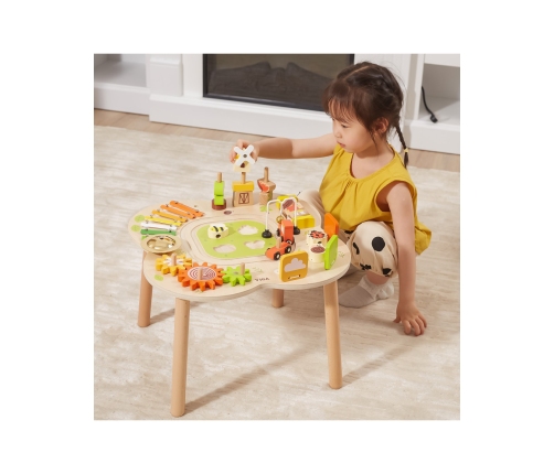 VIGA PolarB Stół Stolik Edukacyjny Aktywności Piramidka Cymbałki Sensoryka Montessori