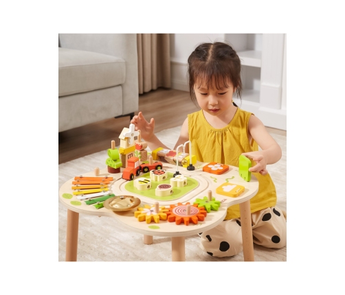 VIGA PolarB Stół Stolik Edukacyjny Aktywności Piramidka Cymbałki Sensoryka Montessori