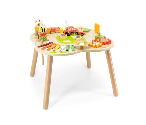 VIGA PolarB Stół Stolik Edukacyjny Aktywności Piramidka Cymbałki Sensoryka Montessori