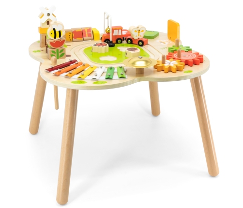 VIGA PolarB Stół Stolik Edukacyjny Aktywności Piramidka Cymbałki Sensoryka Montessori