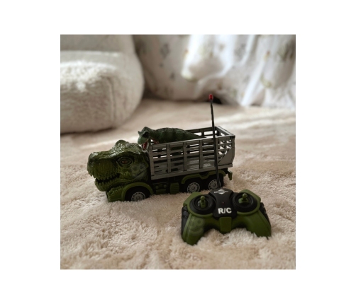 WOOPIE Samochód Zdalnie Sterowany RC Dinozaur Zielony + Figurka