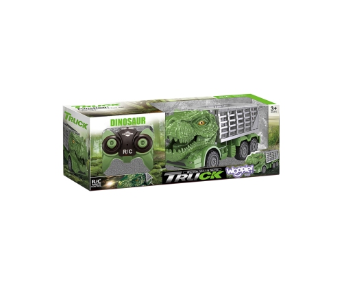 WOOPIE Samochód Zdalnie Sterowany RC Dinozaur Zielony + Figurka