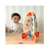 Tooky Toy Duża Drewniana Zabawka Edukacyjna Wielofunkcyjna Rakieta