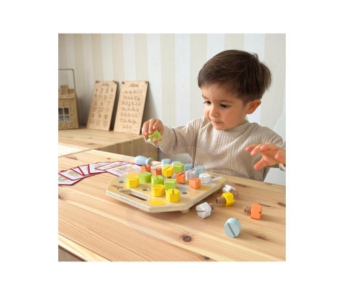 CLASSIC WORLD Wooden Manipulative Board Logic Puzzle