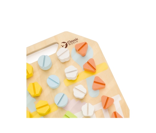 CLASSIC WORLD Wooden Manipulative Board Logic Puzzle