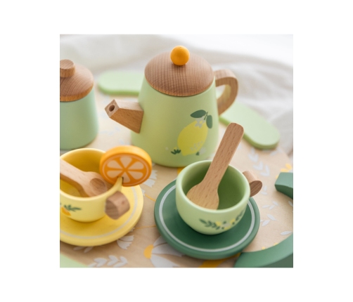 CLASSIC WORLD Drewniany Zestaw do Herbaty 14 el.