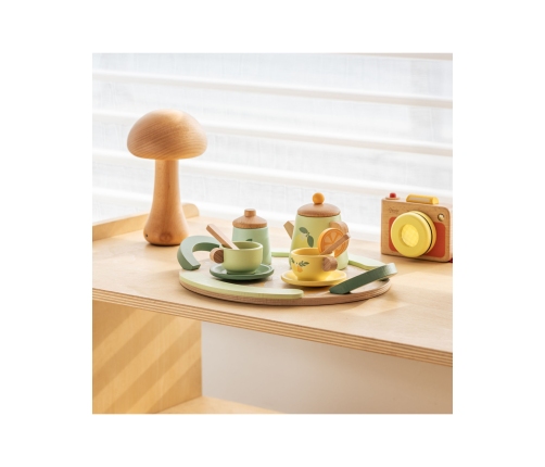 CLASSIC WORLD Drewniany Zestaw do Herbaty 14 el.