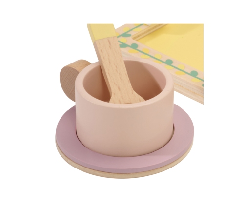 CLASSIC WORLD Drewniany Zestaw do Herbaty i Deserów 14 el.