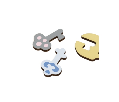 CLASSIC WORLD Drewniana Układanka Montessori Sensoryczna Klucze i Zamki do Dopasowania