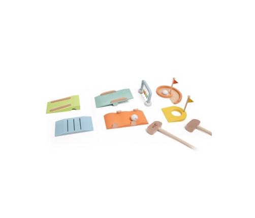 CLASSIC WORLD Drewniany Zestaw do Gry w Golfa Różne Przeszkody