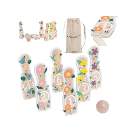 CLASSIC WORLD Wooden Bowling Game for Children 6 pcs + Ball